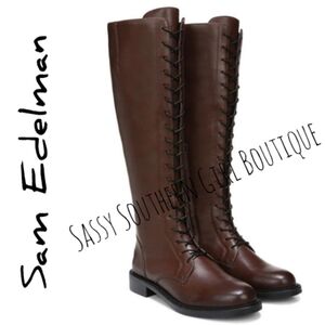 🆕⭐Sam Edelman leather brown lace up tall boots